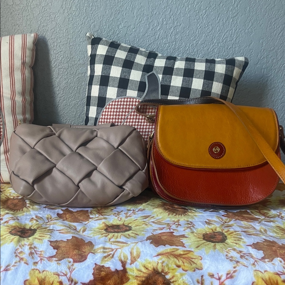 Valentina Tan and Orange Crossbody Bag